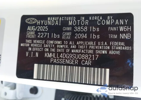 2025 Hyundai Elantra Se from USA, damaged, VIN KMHLL4DG9SU088217